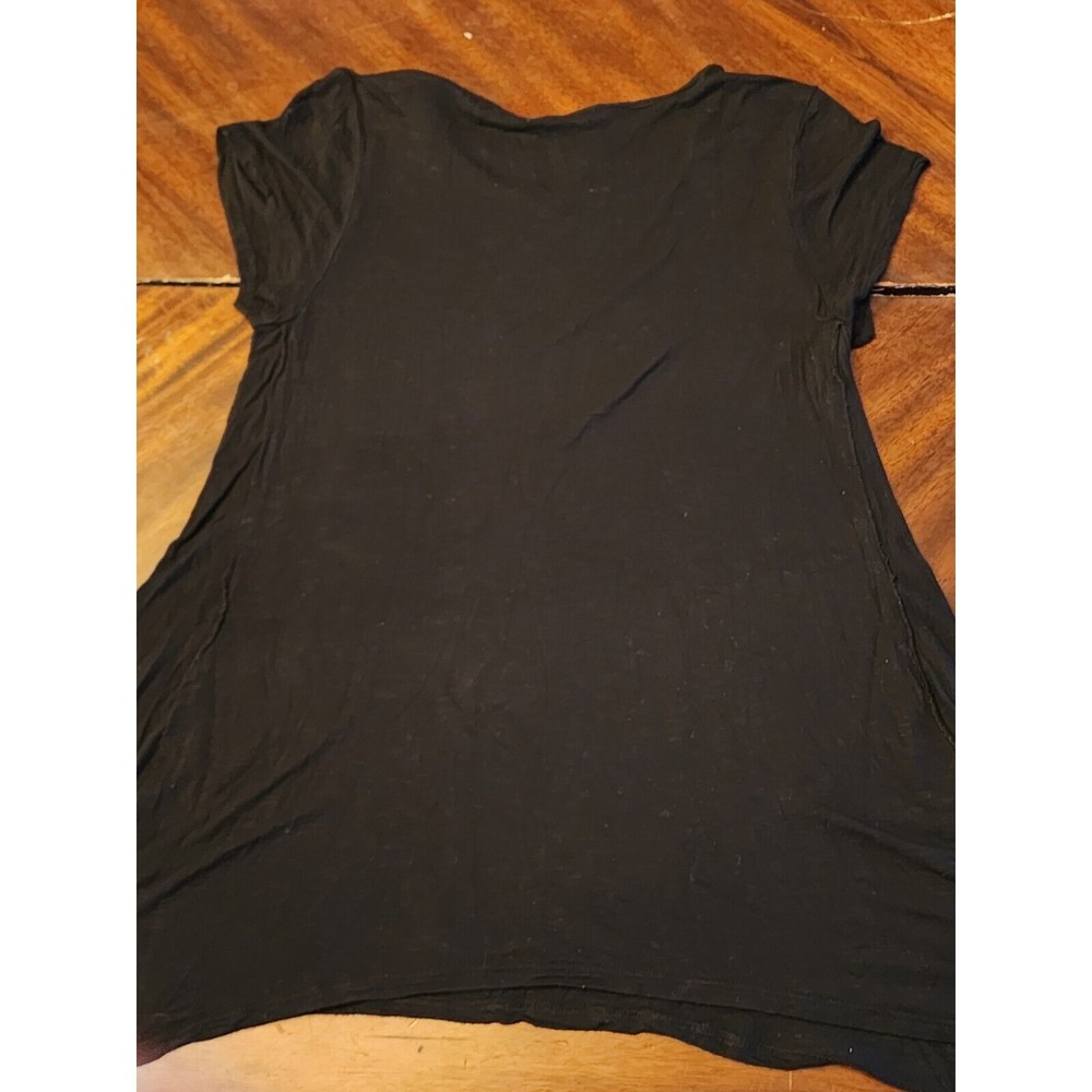 MOSSIMO  Boyfriend ? Fit TEE T  SHIRT M Black Bell Bottom  Sleeveless?